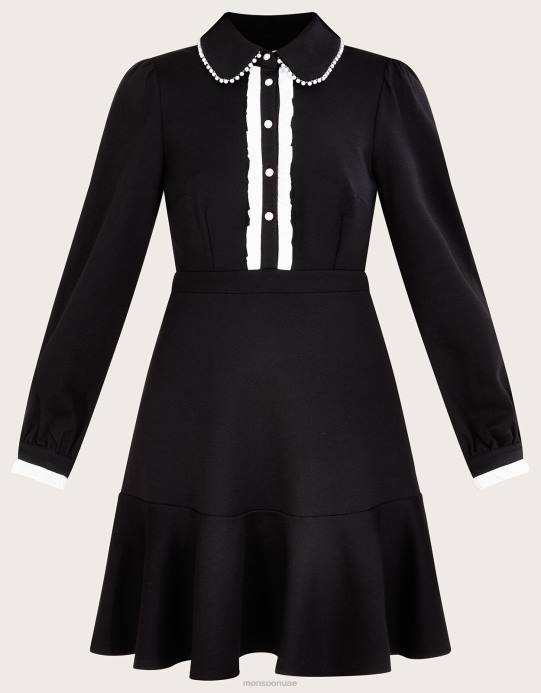 Monsoon نحيف فستان بالوما بونتي D68H26 ملابس أسود