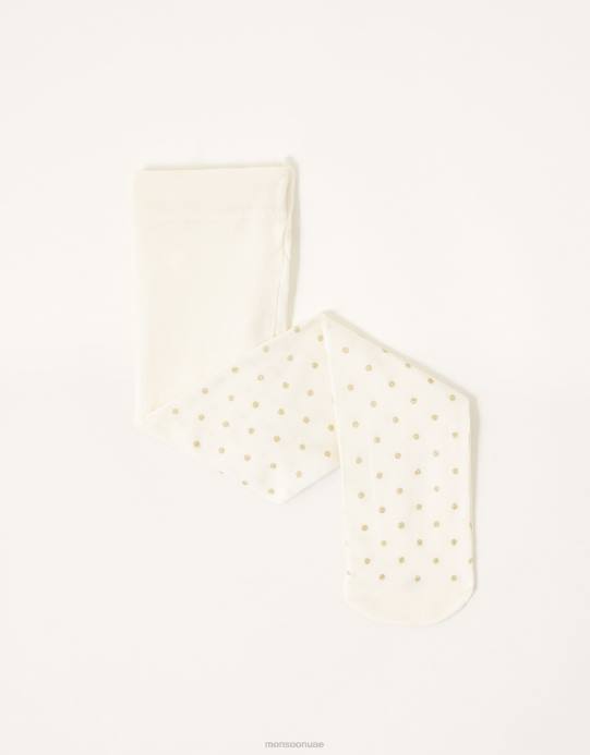 Monsoon بنت الجوارب الطفل بريق متقطعا D68H2701 ملحق ذهب