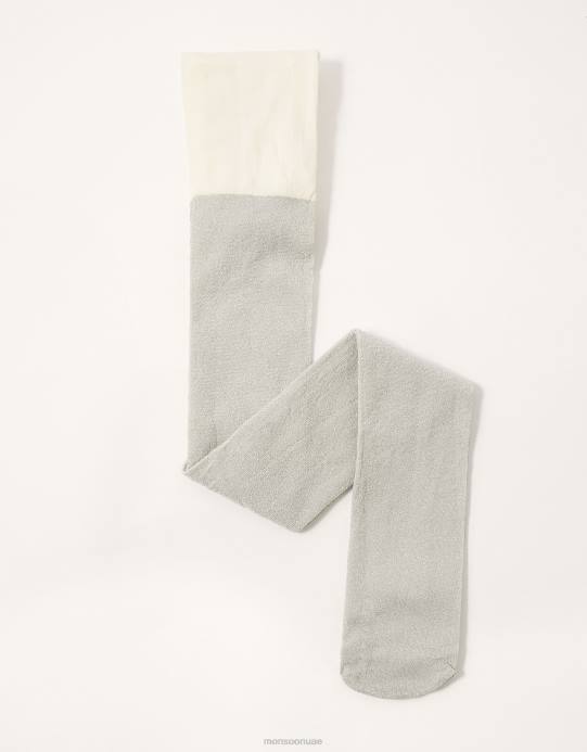 Monsoon بنت الجوارب المعدنية اللامعة D68H2706 ملحق فضة