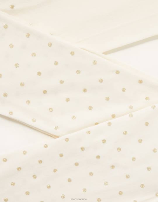 Monsoon بنت بقعة الجوارب بريق D68H2710 ملحق ذهب