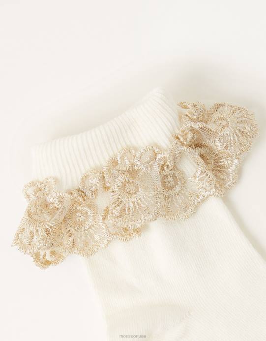 Monsoon بنت جوارب دانتيل لامعة D68H2711 ملحق عاج