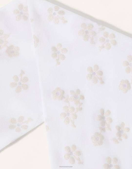 Monsoon بنت الجوارب طباعة زهرة الطفل بيرلاتو D68H2716 ملحق لون القرنفل