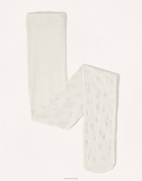 Monsoon بنت الجوارب طباعة زهرة بيرلاتو D68H2727 ملحق عاج