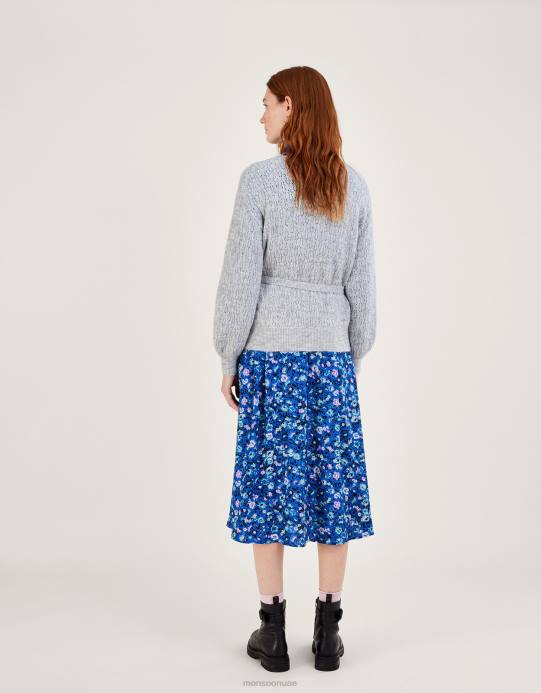 Monsoon نحيف سترة ملفوفة باليه بوينتيل D68H273 ملابس رمادي (رمادي مارل)