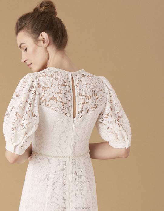 Monsoon نحيف نيكي فستان الزفاف الدانتيل مطرز D68H2741 ملابس عاج