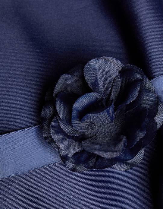 Monsoon بنت فستان وصيفات العروس من نسيج قطني طويل من هولي دوقة D68H2747 ملابس الأزرق الداكن)