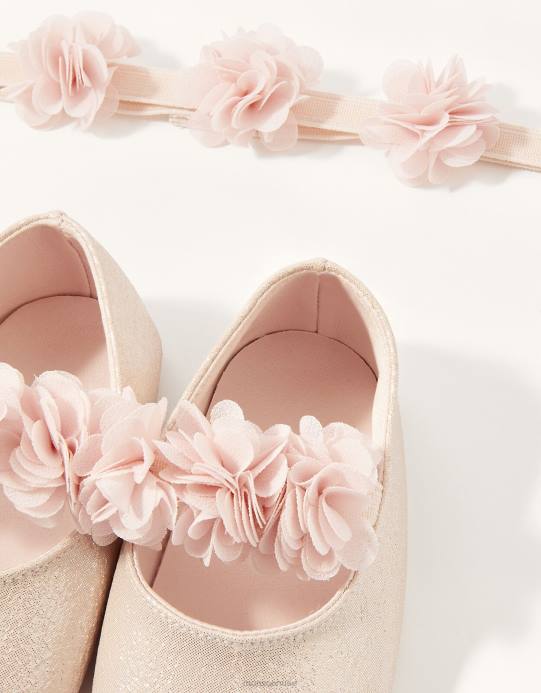 Monsoon أطفال مجموعة الصدار باندو والجزمة D68H2762 أحذية لون القرنفل