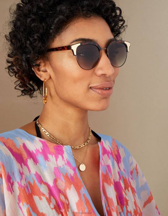 Monsoon نحيف نظارات كلوب ماستر باللون البني D68H2782 ملحق بني