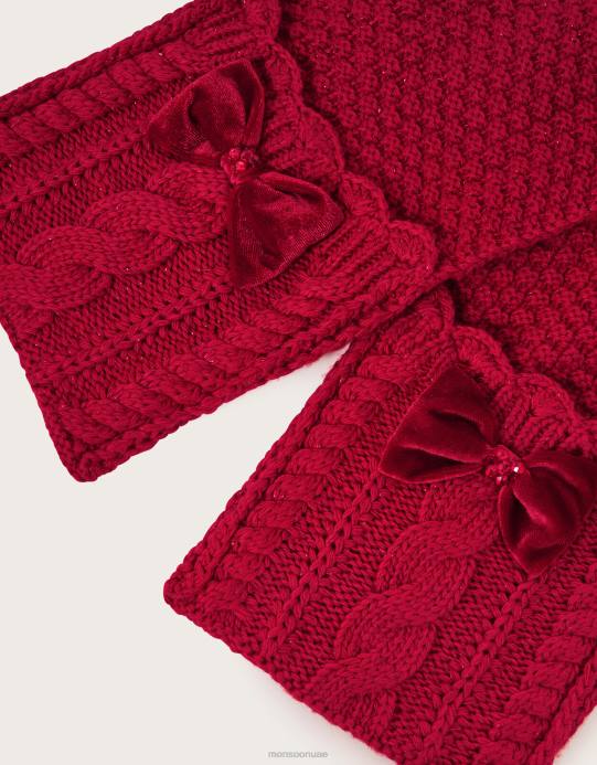 Monsoon أطفال وشاح القوس المخملي D68H2822 ملحق رشيقة