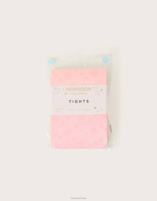 Monsoon بنت الجوارب الدانتيل القلب الحب D68H2845 ملحق لون القرنفل