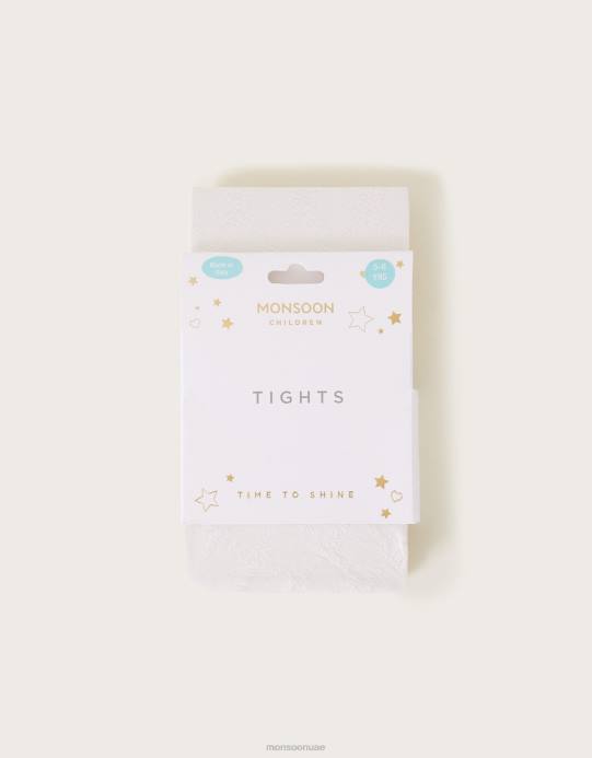 Monsoon بنت الجوارب الماسية الفاخرة D68H2856 ملحق عاج