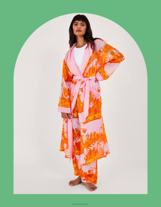 Monsoon نحيف ثوب بطبعة مائة نجمة وأعمدة قديمة D68H297 ملابس رشيقة