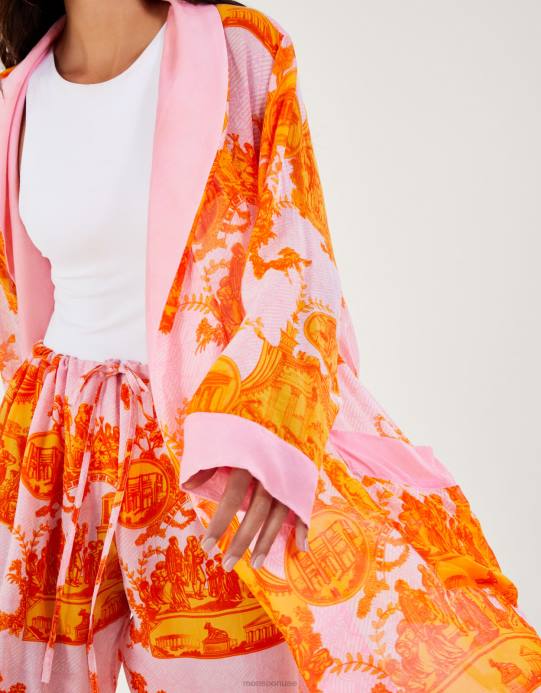 Monsoon نحيف ثوب بطبعة مائة نجمة وأعمدة قديمة D68H297 ملابس رشيقة