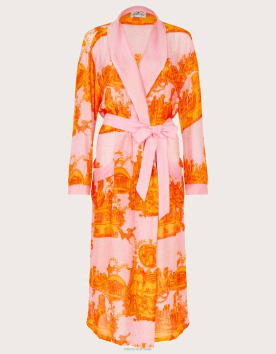 Monsoon نحيف ثوب بطبعة مائة نجمة وأعمدة قديمة D68H297 ملابس رشيقة