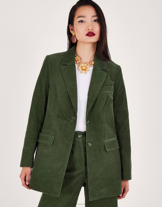 Monsoon نحيف سترة بدلة بليزر D68H30 ملابس أخضر