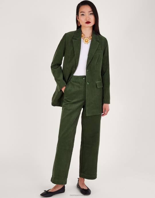 Monsoon نحيف سترة بدلة بليزر D68H30 ملابس أخضر