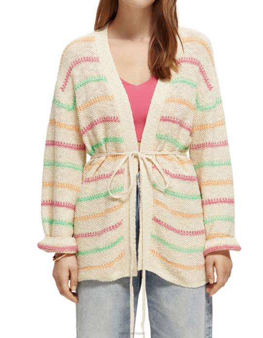 Monsoon نحيف سترة سكوتش آند صودا مخططة على الخصر D68H313 ملابس طبيعي