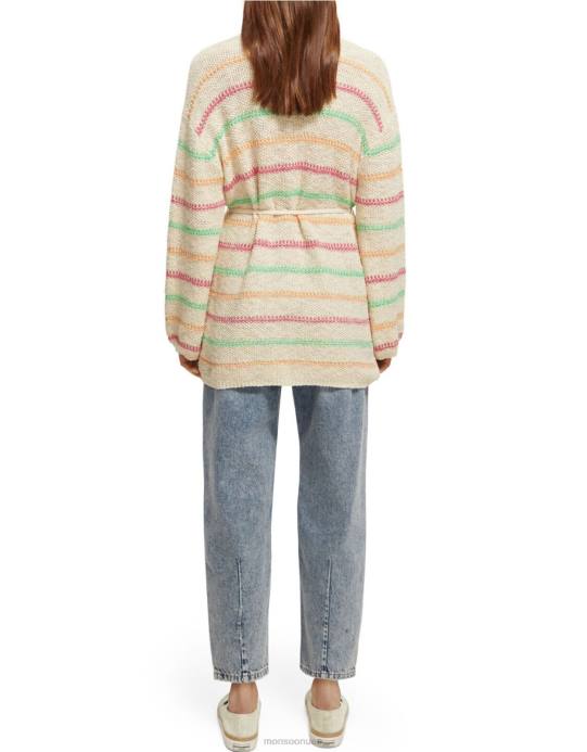 Monsoon نحيف سترة سكوتش آند صودا مخططة على الخصر D68H313 ملابس طبيعي