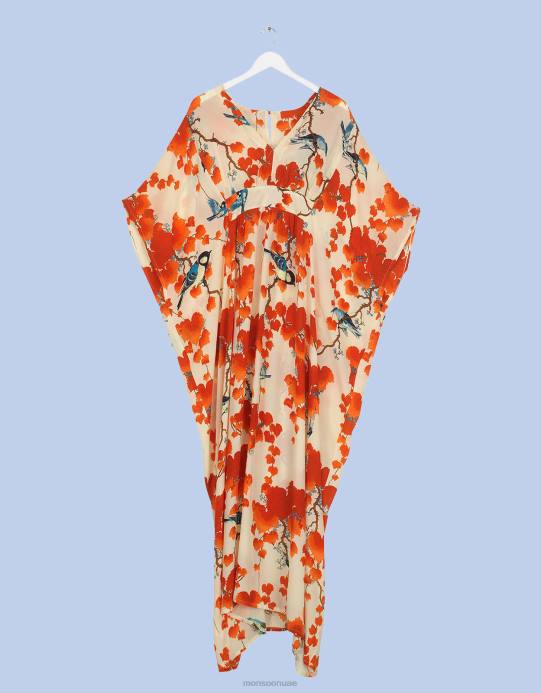 Monsoon نحيف قفطان ماكسي بطبعة مائة نجمة من آيسر D68H360 ملابس موضة