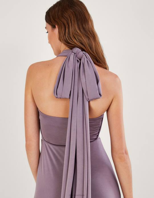 Monsoon نحيف فستان ثيا تويست مي تاي مي ماكسي D68H387 ملابس المنك