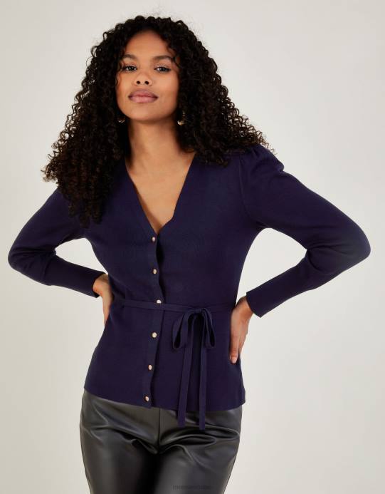 Monsoon نحيف سترة مضلعة ذكية مع لينزينج إيكوفيرو D68H396 ملابس الأزرق (منتصف الليل)