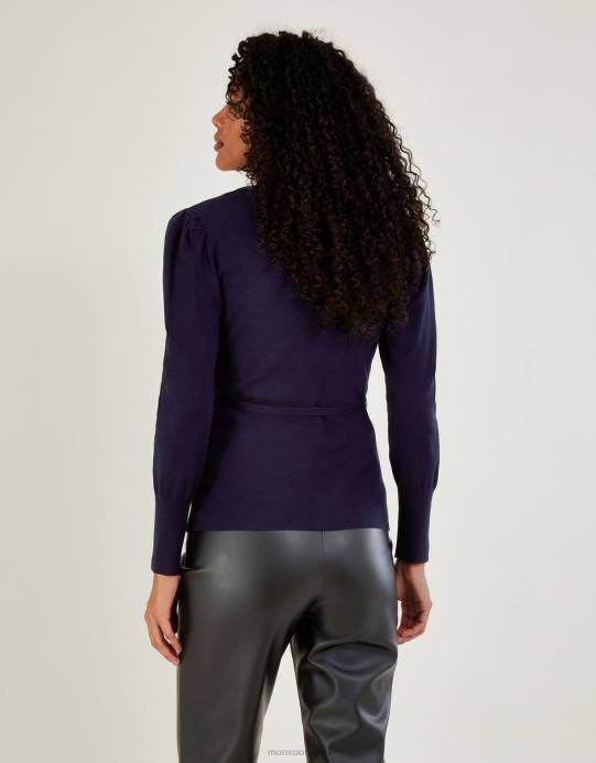 Monsoon نحيف سترة مضلعة ذكية مع لينزينج إيكوفيرو D68H396 ملابس الأزرق (منتصف الليل)