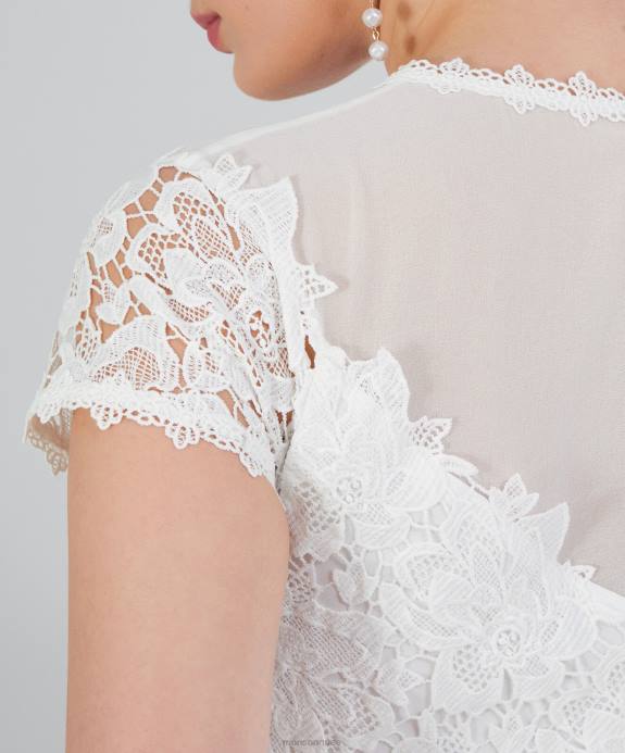 Monsoon نحيف أنجيلا فستان الزفاف ماكسي الدانتيل D68H407 ملابس عاج