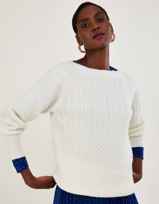 Monsoon نحيف سترة تونيك بغرز رقعة فائقة النعومة مع بوليستر معاد تدويره D68H414 ملابس عاج