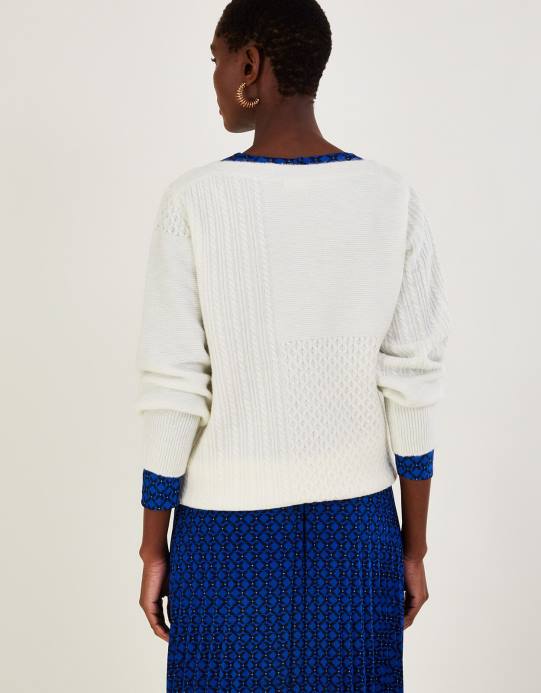 Monsoon نحيف سترة تونيك بغرز رقعة فائقة النعومة مع بوليستر معاد تدويره D68H414 ملابس عاج