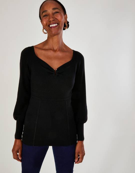 Monsoon نحيف سترة تفاصيل صد مع لينزينج إيكوفيرو D68H419 ملابس أسود