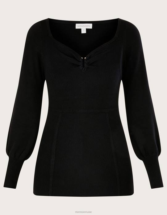 Monsoon نحيف سترة تفاصيل صد مع لينزينج إيكوفيرو D68H419 ملابس أسود