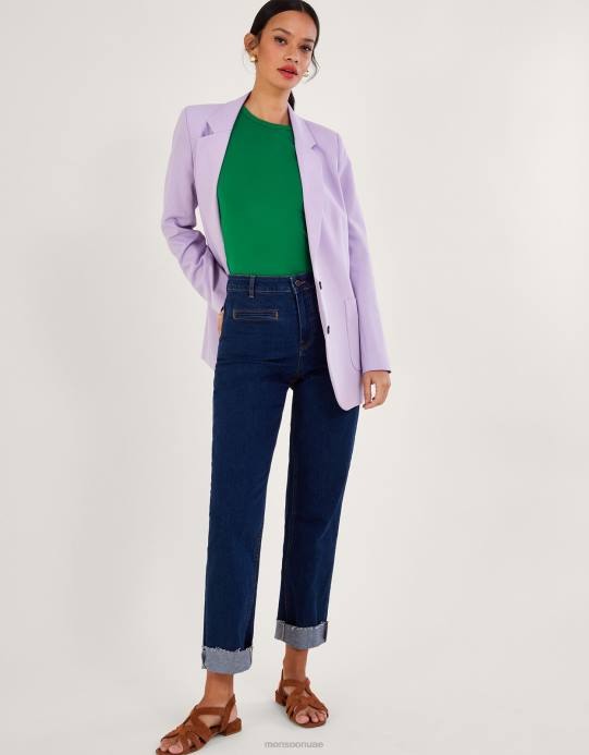 Monsoon نحيف قميص جيرسي كامي بدون أكمام مع لينزينج إيكوفيرو D68H435 ملابس أخضر