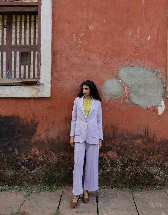 Monsoon نحيف سترة لورين عادي D68H442 ملابس الأرجواني (أرجواني)