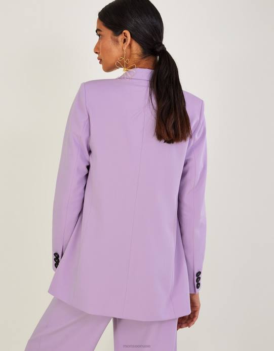 Monsoon نحيف سترة لورين عادي D68H442 ملابس الأرجواني (أرجواني)