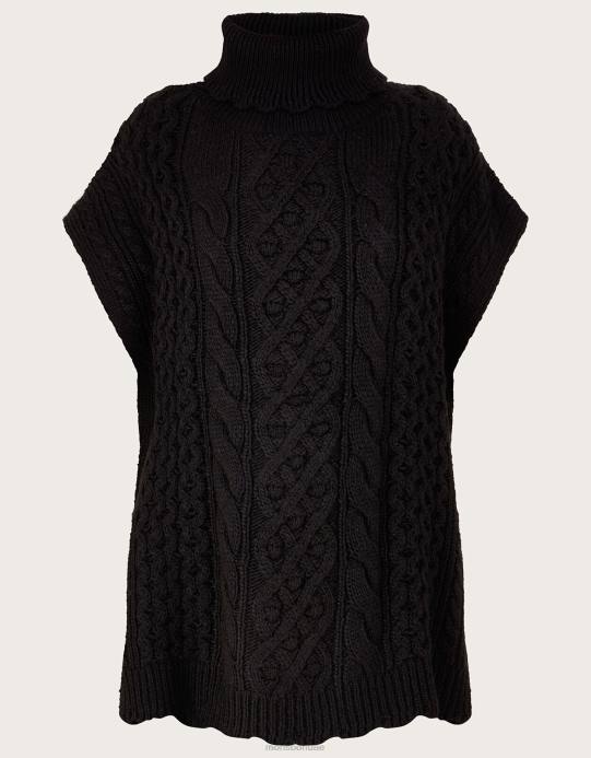 Monsoon نحيف طبارد المعطف D68H470 ملابس أسود