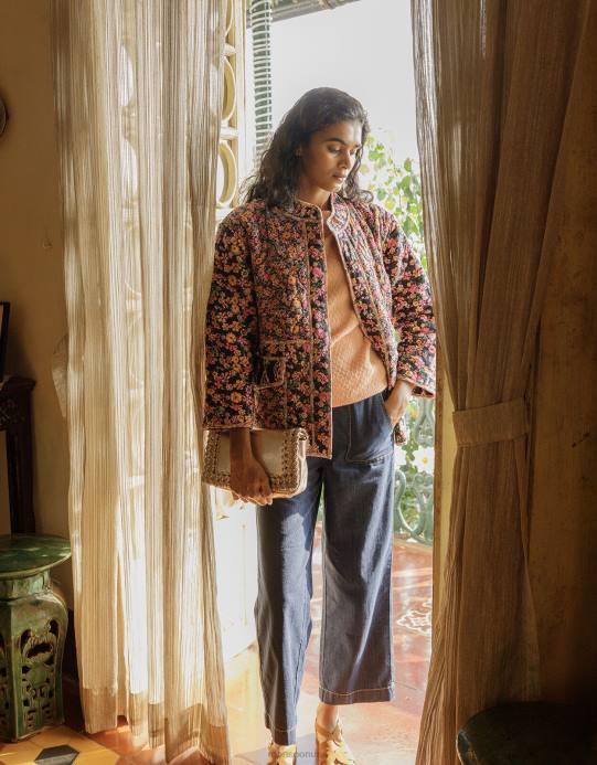 Monsoon نحيف بنطال جينز هاربر قصير بأرجل واسعة وطول عادي D68H502 ملابس الأزرق (نيلي)