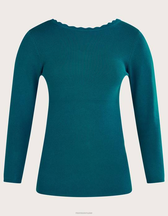 Monsoon نحيف سترة مغرفة برباط خلفي مع لينزينج إيكوفيرو D68H518 ملابس بط نهري صغير