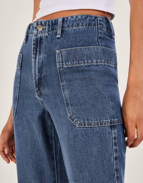 Monsoon نحيف جينز واسع الساق D68H532 ملابس الأزرق (الدنيم الأزرق)