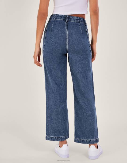 Monsoon نحيف جينز واسع الساق D68H532 ملابس الأزرق (الدنيم الأزرق)