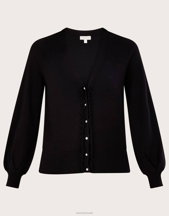 Monsoon نحيف سترة مزخرفة بكسرات مع لينزينج إيكوفيرو D68H537 ملابس أسود