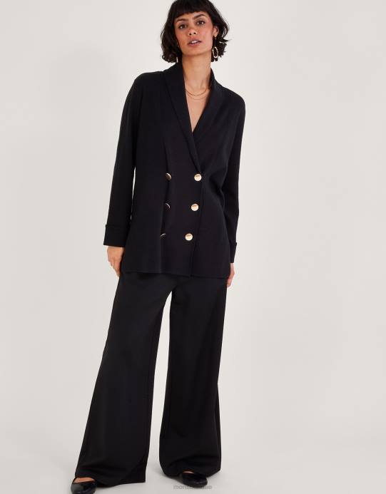 Monsoon نحيف سيا شال معطفيغان D68H56 ملابس أسود