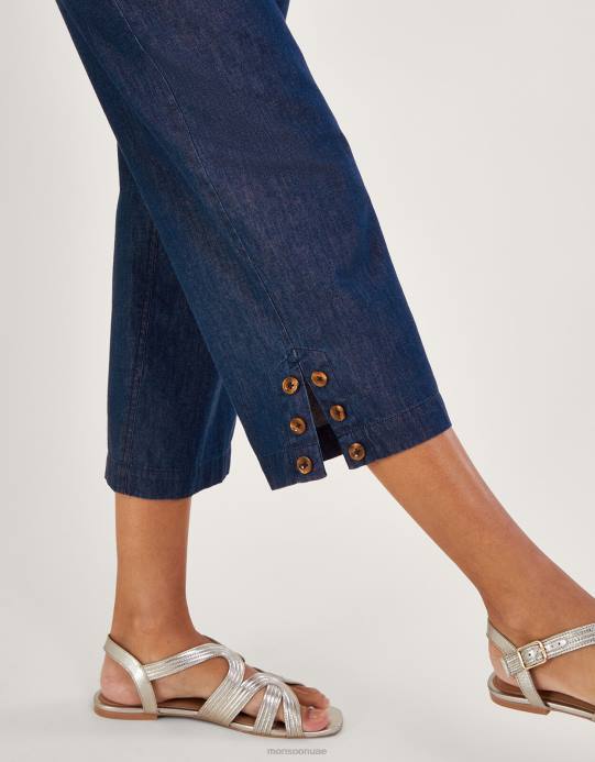 Monsoon نحيف بنطلون جينز قصير D68H565 ملابس الأزرق (الدنيم الأزرق)