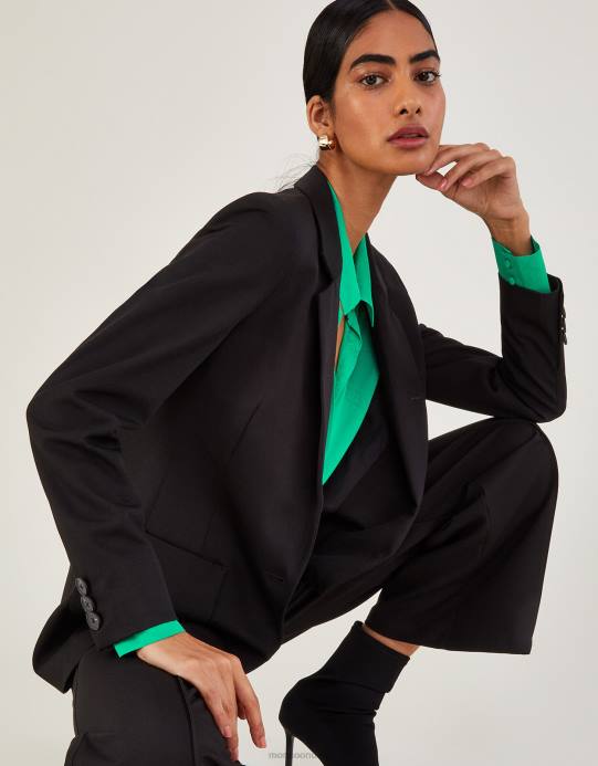 Monsoon نحيف سترة لورين عادي D68H640 ملابس أسود