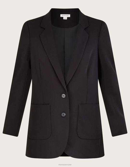 Monsoon نحيف سترة لورين عادي D68H640 ملابس أسود