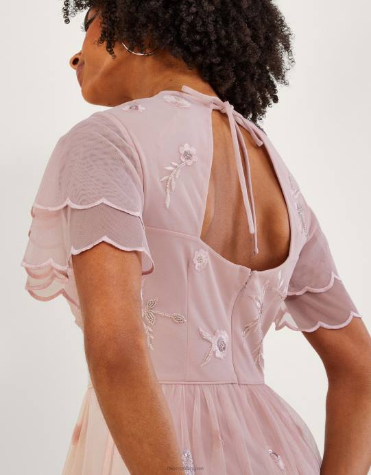 Monsoon نحيف فستان قصير من تصميم كاثرين D68H686 ملابس الوردي (احمر الخدود)