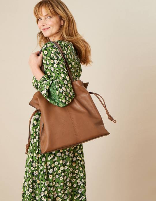 Monsoon نحيف حقيبة جلدية كبيرة D68H692 ملحق موضة