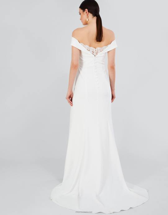 Monsoon نحيف نانسي باردو فستان الزفاف ماكسي D68H723 ملابس عاج