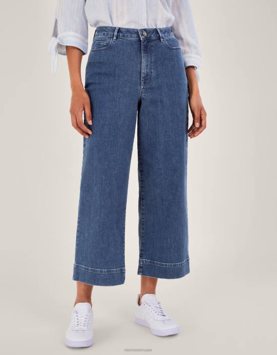 Monsoon نحيف جينز واسع الساق D68H725 ملابس الأزرق (الدنيم الأزرق)