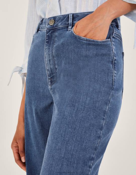 Monsoon نحيف جينز واسع الساق D68H725 ملابس الأزرق (الدنيم الأزرق)