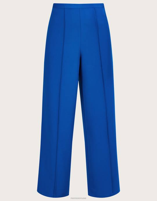 Monsoon نحيف بنطال لورين واسع الأرجل D68H728 ملابس أزرق